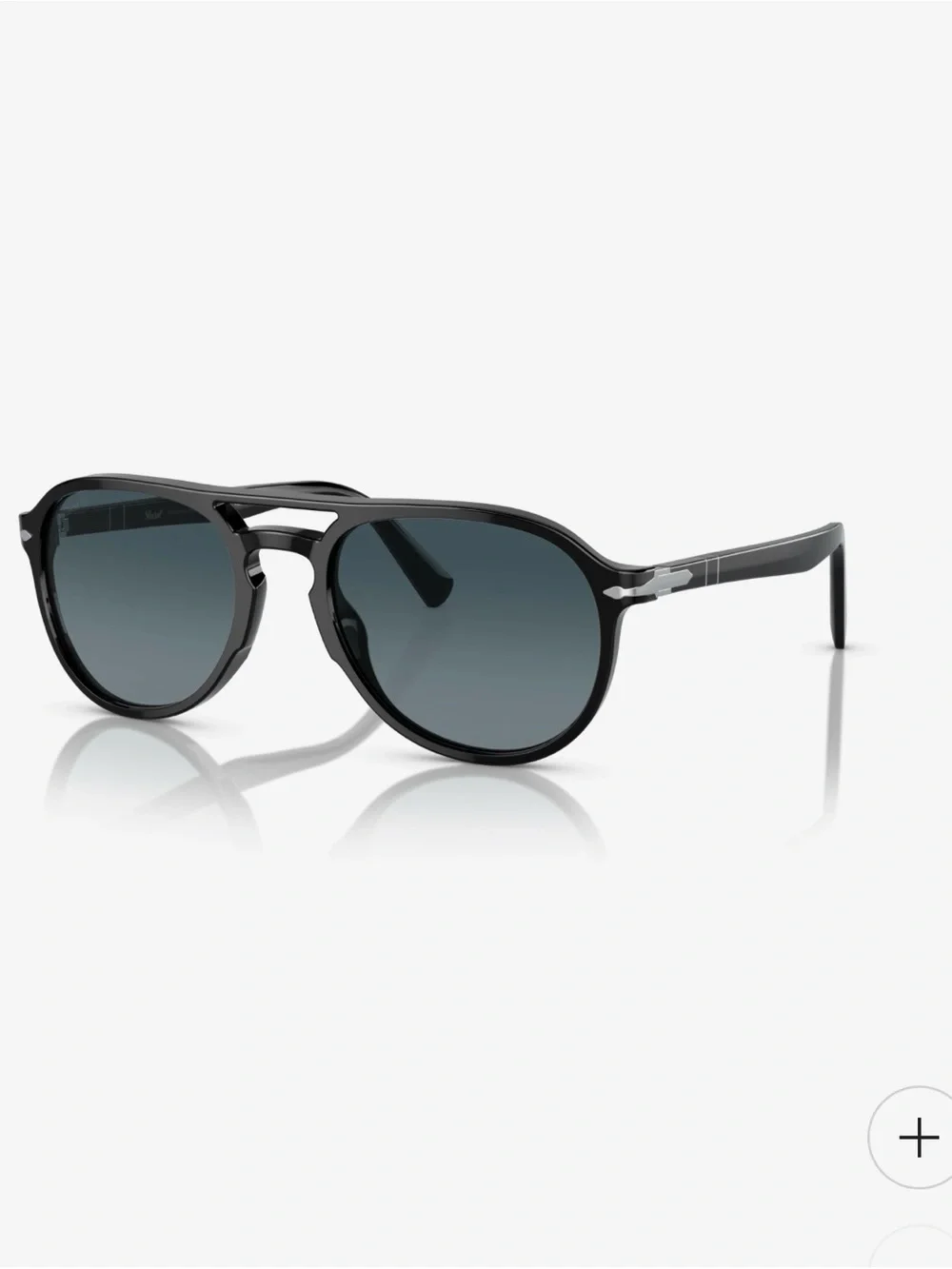 Persol PO3235 Black w/ Polar Gradient Blue Lenses Sz 55